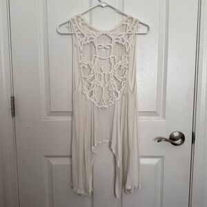 Charlotte Russe Crochet Back Vest